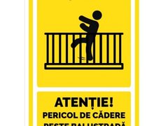 Indicatoare pentru pericol de cadere peste balustrada